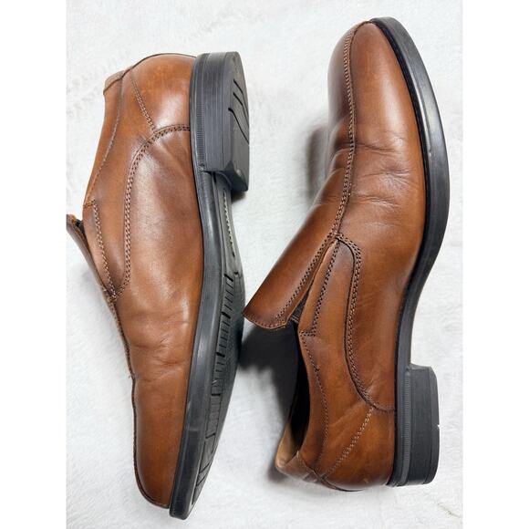 Florsheim Men\'s Medfield Bike Toe Slip Loafer Dress Shoe, Cognac, Size 9.5 EEE main image 10